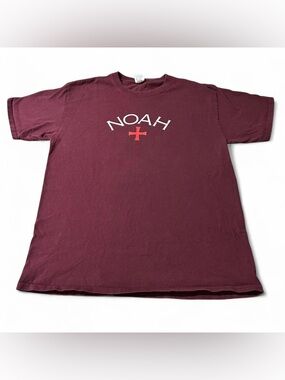 Noah Core Logo Streetwear Shirt Maroon Size Large